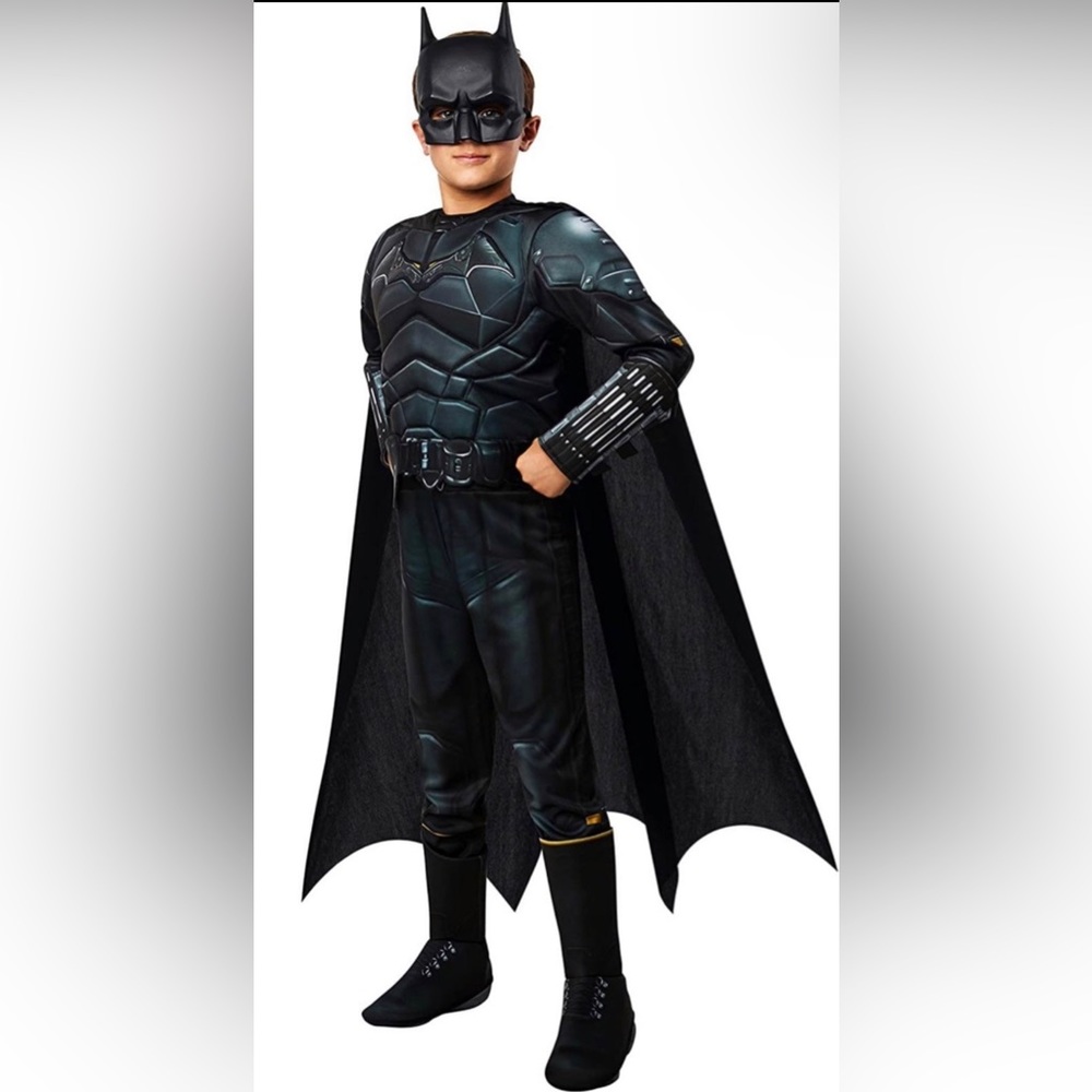 Batman Boys Large Deluxe Costume Rubies Halloween NEW - Picture 7 of 7